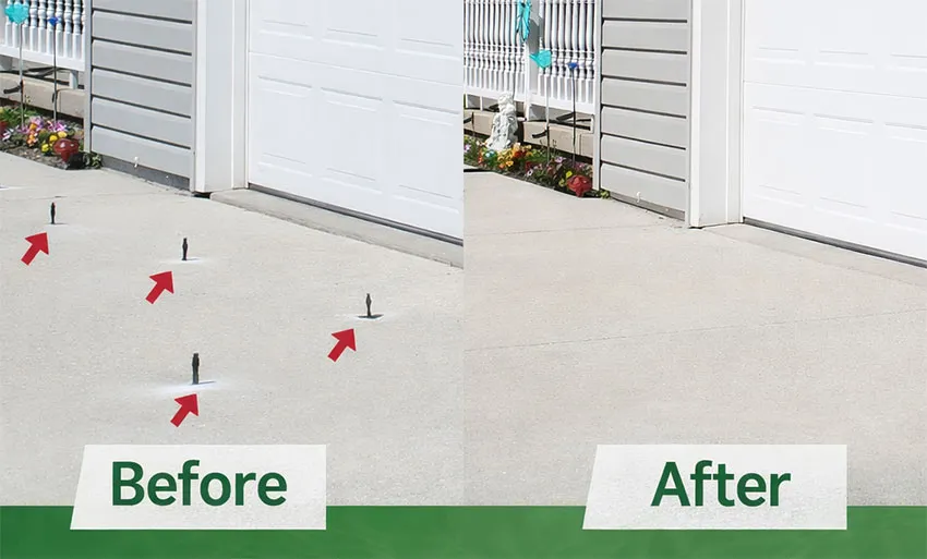 Concrete Leveling Drill hole patches