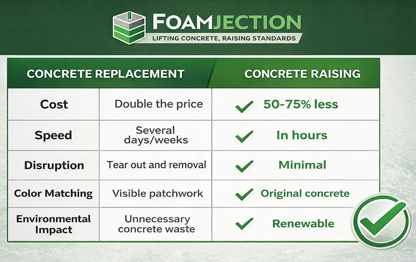 Concrete Replacements vs Concrete Raising