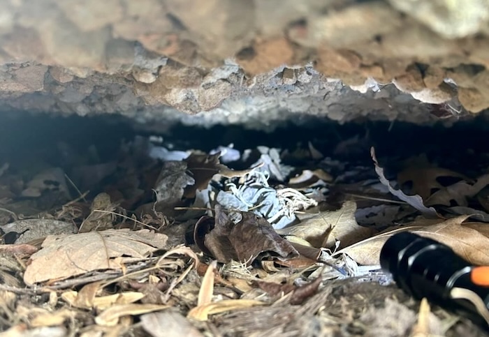 Void beneath concrete