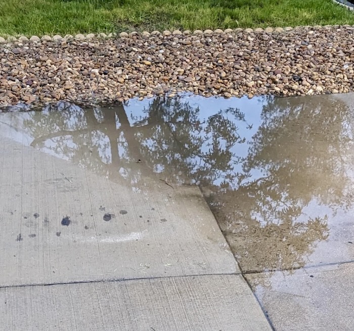 Water pooling in driveway Concrete Lifting