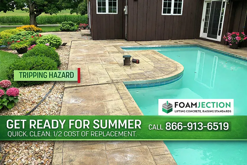 pool deck concrete lifting